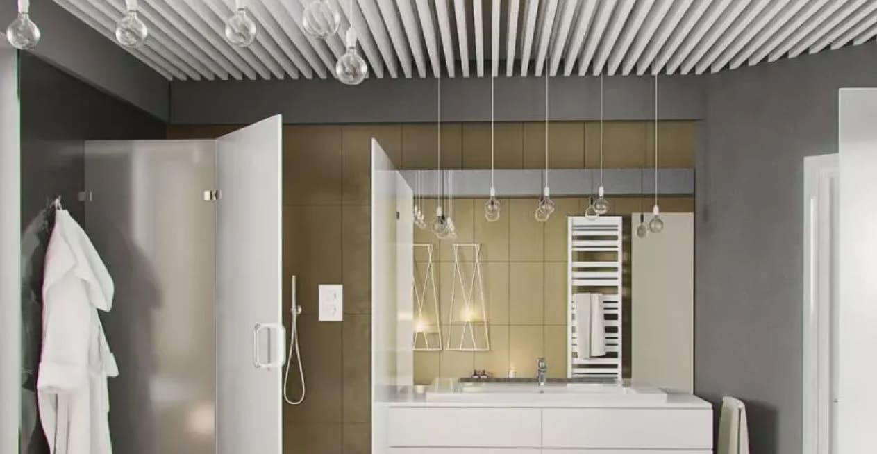 Подвесной потолок в ванную комнату